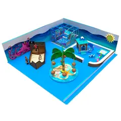 Детский игровой лабиринт «Пиратский остров» 90 м²