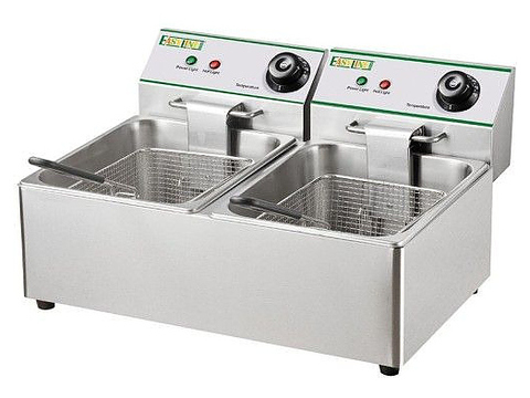 Электрическая фритюрница FIMAR Easyline FY88L 8+8 л настольная, нержавеющая сталь
