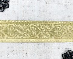 Тесьма жаккард, ш. 5 см, золото