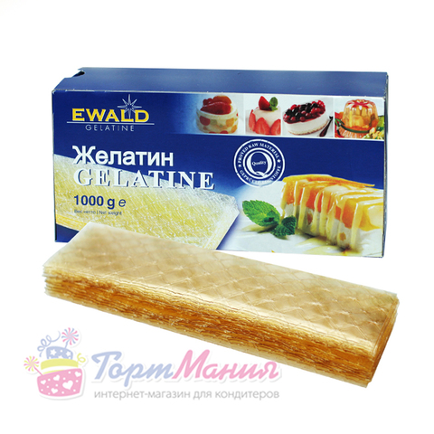 Желатин листовой Ewald, 200 листов 1 кг