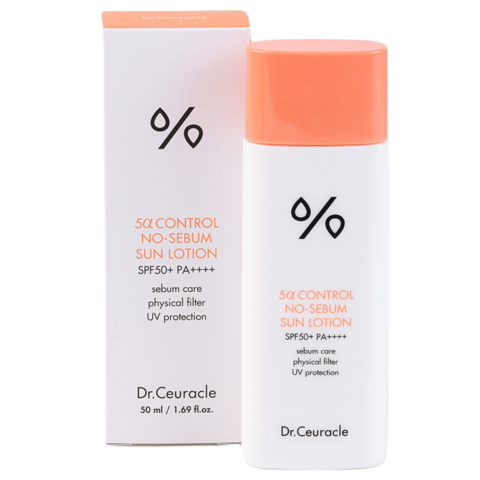 Dr.Ceuracle 5α control no-sebum lotion SPF50+ PA++++ - Солнцезащитный крем  для проблемной кожи - купить по выгодной цене | ONELOVEBOX-SHOP