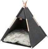 Лежак-пещера для кошек Trixie Tipi, антрацит, 55х65х55 см