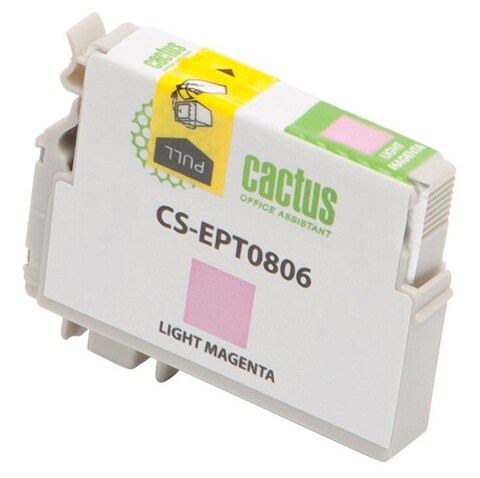 Картридж струйный Cactus CS-EPT0806 T0806 светло-пурпурный (11.4мл) для Epson Stylus Photo P50, PX650, PX660, PX700, PX700W, PX710, PX710W, PX720, PX720WD, PX800, PX800FW, PX810, PX810FW, PX820, PX820FWD, R265, R285, R360, RX560, RX585, RX685