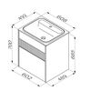 Am.Pm M8FFUX0602WM Func, База 2 ящика (push-to-open), 60 см, цвет белый матовый