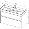 Aquanet 312874 Тумба с раковиной Aquanet Бруклин 100 цв. антрацит матовый (312874)