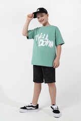 Фуфайка (футболка) для мальчика  Леон-3 Виотекс ЗЕЛЁНЫЙ