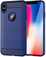 Чехол для iPhone X цвет Blue (синий), серия Carbon от Caseport