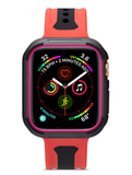 Силиконовый чехол Sport Case для Apple Watch 40 мм (Черный с розовым)