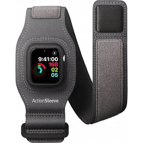 Чехол Twelve South Action Sleeve Apple Watch 44mm спорт нейлон серый