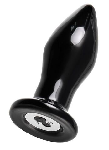 Черная стеклянная вибровтулка - 10,5 см. - Sexus Sexus Glass 911007