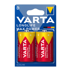 Батарейка Varta LONGLIFE MAX POWER (MAX TECH) LR20 D BL2 Alkaline 1.5V (4720)