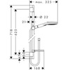 Душевой гарнитур 62,5 см 3 режима Hansgrohe Raindance Select E 26622000