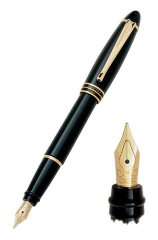 Ручка перьевая Aurora Ipsilon, Black GT, F (AU-B11/NF)