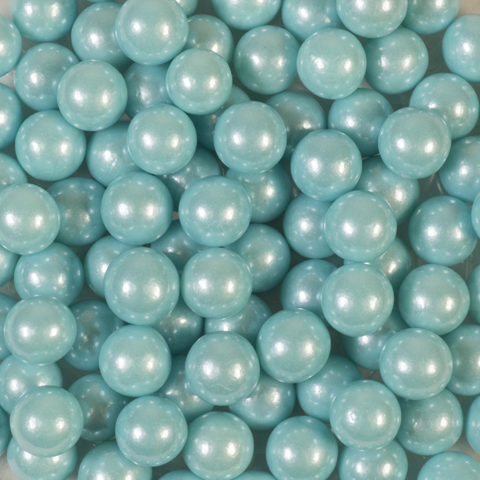 Сахарные шарики Голубые перламутровые 10 мм New, 50 гр