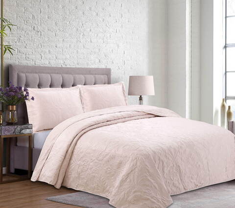 Покрывало 240x260 и 2 наволочки 50х70 Sofi De MarkO Мистерио кремовое