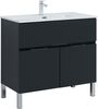 Aquanet 303911 Тумба Алвита new 90 напольная 1 ящ., 2 дв. цв.антрацит (303911)