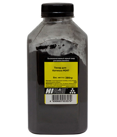 Тонер Hi-Black для Катюша M247, Bk, 380 г, канистра