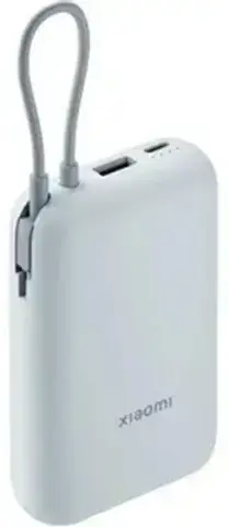 Внешний аккумулятор Xiaomi Power Bank 10000mAh (встроенный кабель) Ледяной синий GL