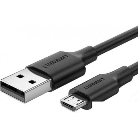 Кабель UGREEN US289 (60137) USB-A to Micro USB Cable Nickel, 1,5м, черный