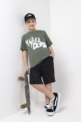 Фуфайка (футболка) для мальчика  Леон-3 Виотекс ХАКИ