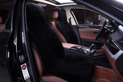 Накидка на пер.сидение 1шт, Цельная шкура (Овчина) Короткий ворс (Австралия)