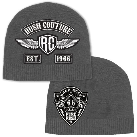 Rush Couture | Шапка мужская RUSH CULTURE BEANIE Grey RC215 перед и сзади