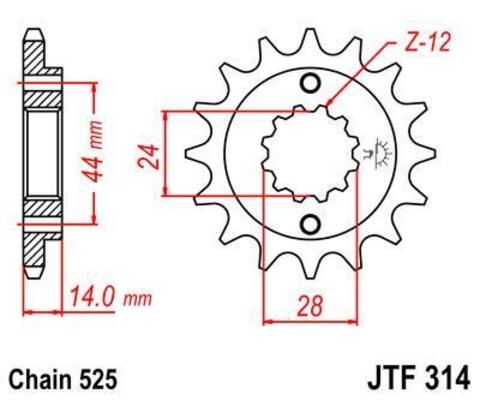 Звезда ведущая JTF314 16RB