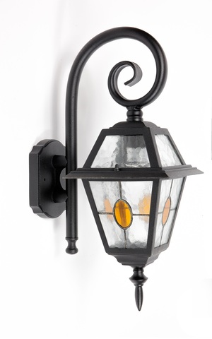 Светильник настенный вниз Faro-llead glas Yelow черный (B)