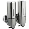 Fixsen FX-31012A-2 Fixsen HOTEL FX-31012A-2 Дозатор для жидкого мыла настенный 0,5л., двойной, пластик, серый-хром