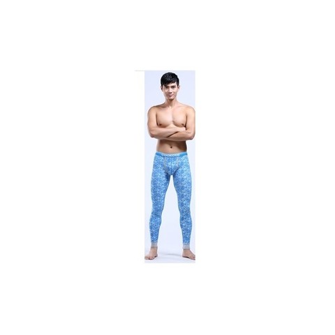 Мужские кальсоны с узором голубые Cockon MAN pants Blue 23717