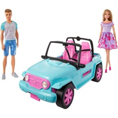 Игровой набор Barbie Семья Барби и Кен в джипе