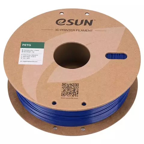 Катушка PETG-пластика ESUN 1.75 мм 1кг., сапфировая