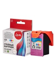 Струйный картридж Sakura F6V16AE (№123 Tri-colour) для HP DeskJet 1110, 1111, 1112, 2130, 2131, 2132, 2133, 2134, 2630, 3639 AIO; Envy 4510, 4511, 4516, 4517, 4520, 4521, 4522, 4523, 4524, 4524, 4525, 4526, 4527, 4528, 5010, 5012, 5014, 5020, 5030, 5
