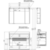 Aquanet 312874 Тумба с раковиной Aquanet Бруклин 100 цв. антрацит матовый (312874)