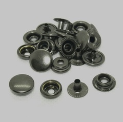 Кнопка Кольцевая №61 латунь (нержав.) d 12,5 мм, чёрный никель