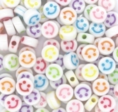 Бусины смайлики, р. 10х4 мм, 50 гр
