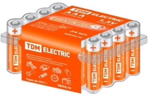 Элемент питания LR03 AAA Alkaline 1,5V BOX-24 TDM