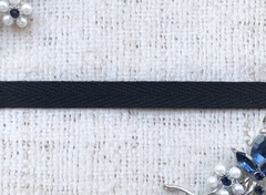 Лента киперная, хлопок, ш. 1 см, чёрный