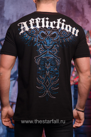 Affliction | Футболка мужская Great Warrior Red Label Premium A614 спина