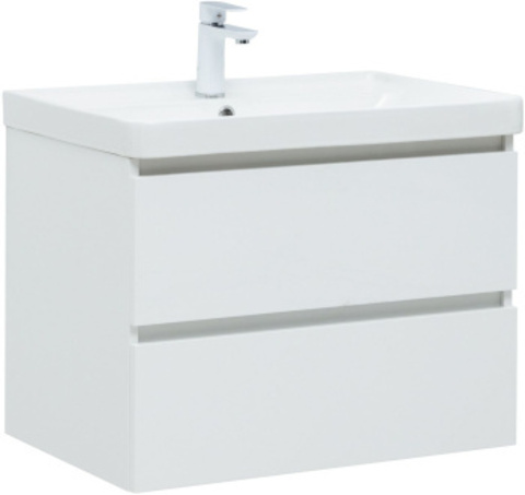 Aquanet 308333 Компл.2 - Тумба Вега 70 2 ящ. цв.белый глянец (308333)