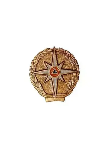 Эмблема петличная МЧС металл золото