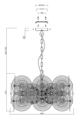 Подвесная люстра Maytoni Aster MOD007PL-08G