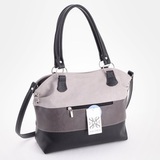 Сумка Саломея 398 мульти итальянский серо-черный