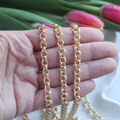 Цепочка 6 мм, позолота, 35 см, А113-1 (35см)