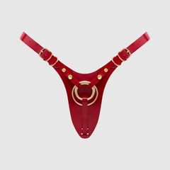 Трусики для страпона Strap-on-me HARNAIS SIMILI FABULOUS, красный