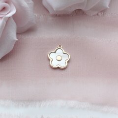 УЦЕНКА!!!Подвеска Цветок с перламутром 13*12 мм, позолота, У067