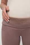 Утепленные брюки для беременных 16032 коричневый