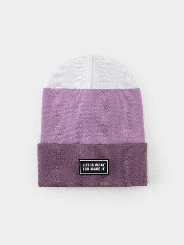 шапка  для девочки  КВ 20426/сирень,белый