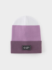 шапка  для девочки  КВ 20426/сирень,белый