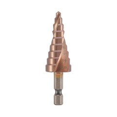 Сверло ступенчатое 4-20мм (Спиральное) HSSE-Co5 9ступ. L75мм хв. 6-гр 1/4